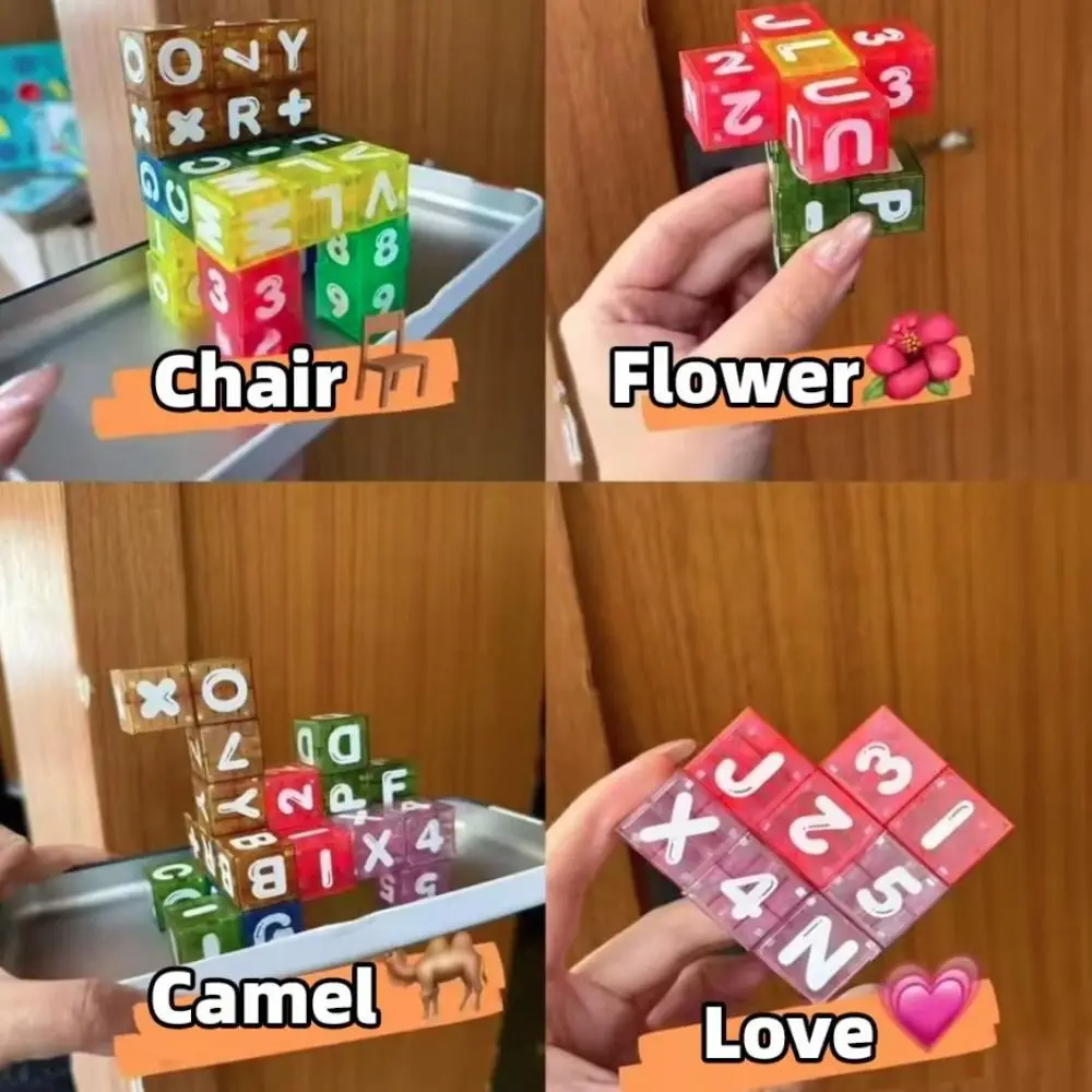 Letters and Numbers Magnetic Building Blocks Interactive with Tin Box Arithmetic Gift Mini Children's Educational Classroom