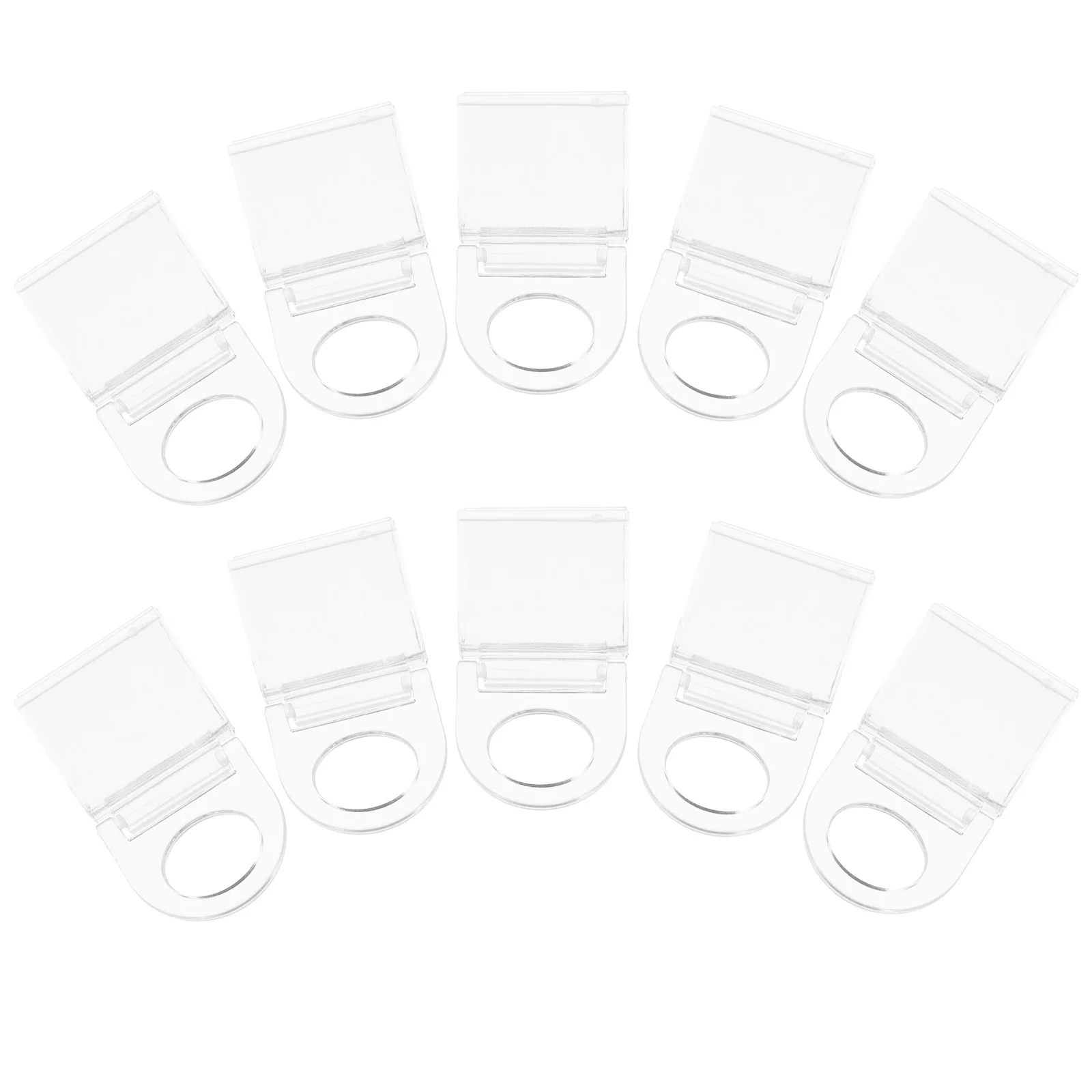 

10pcs Curtain Clips Clear Acrylic U-Shaped For Secure Lifting Cordless Window Shade Grips Roller Blinds Accessories Sun Shade