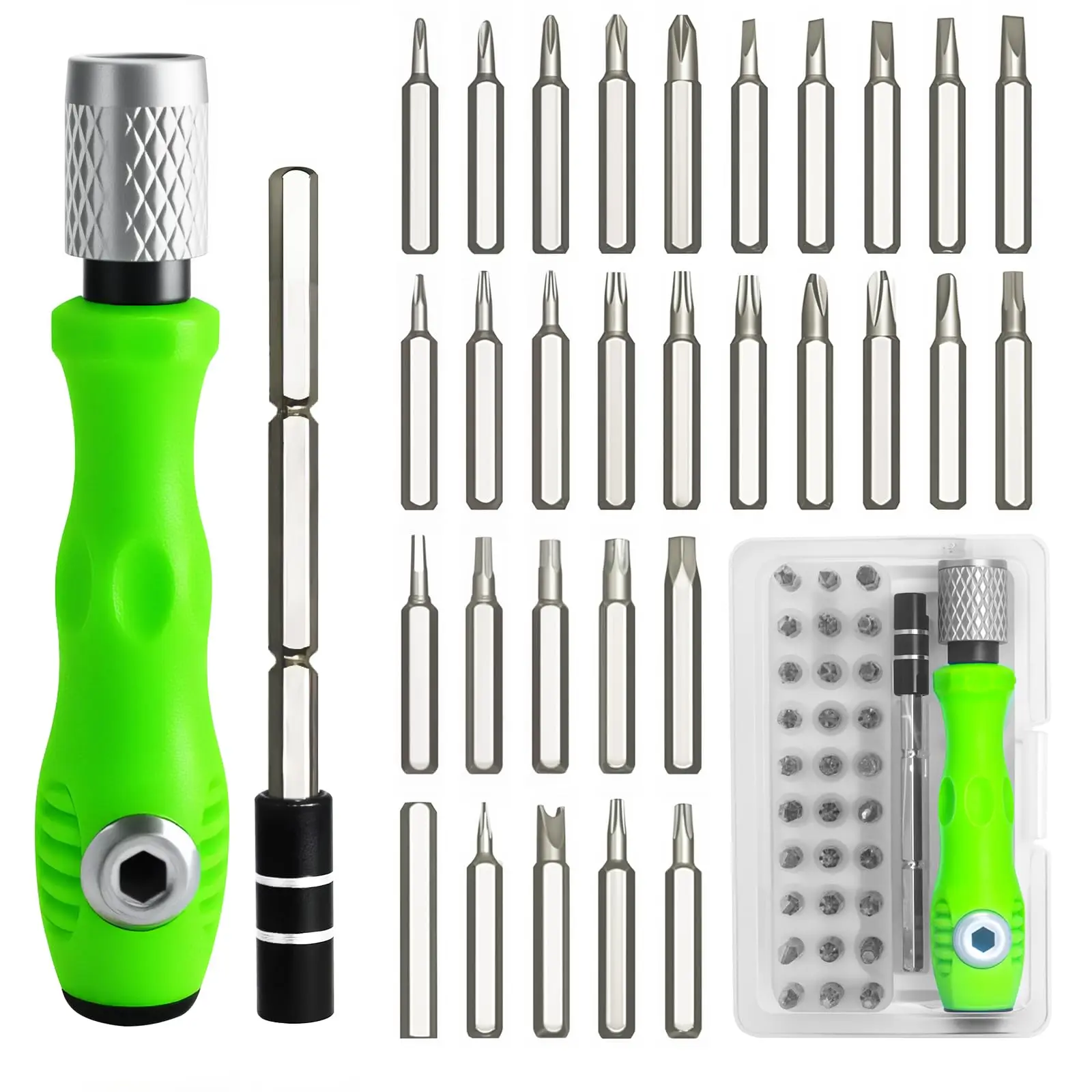 

30-in-1 precision screwdriver set, mini repair kit, PS5 cleaning kit, men's tool set, suitable for glasses, MacBook, watches,