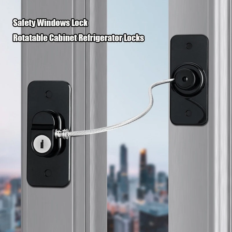 

2pcs Child Safety Locks Multi Use Anti-Fall Cabinet Windows Door Restrictor Casement Lock For Baby Security Protection
