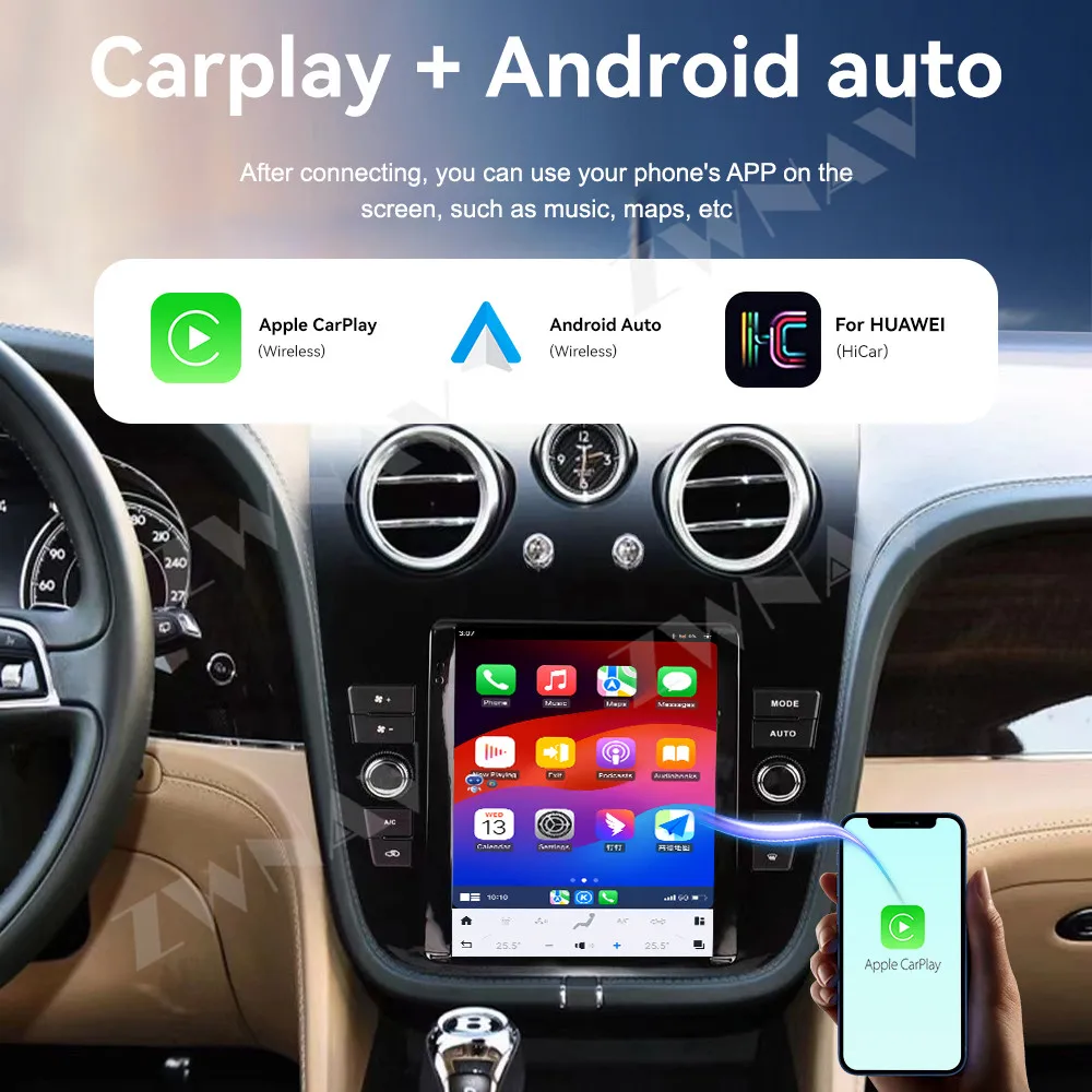 

Car Radio 9.7" Touch Screen For Bentley Bentayga 2016-2019 Android 14 GPS Navigation Carplay Multimedia Player Head Unit Auto