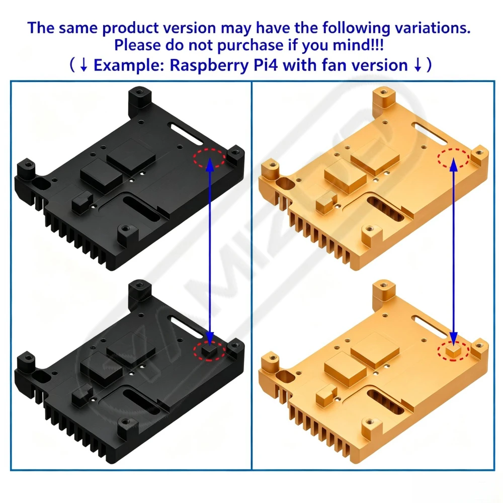 Metallgehäuse für Raspberry Pi 4/B+ Aluminiumlegierungsbox 4B Montage-Kühlung – Detail 7