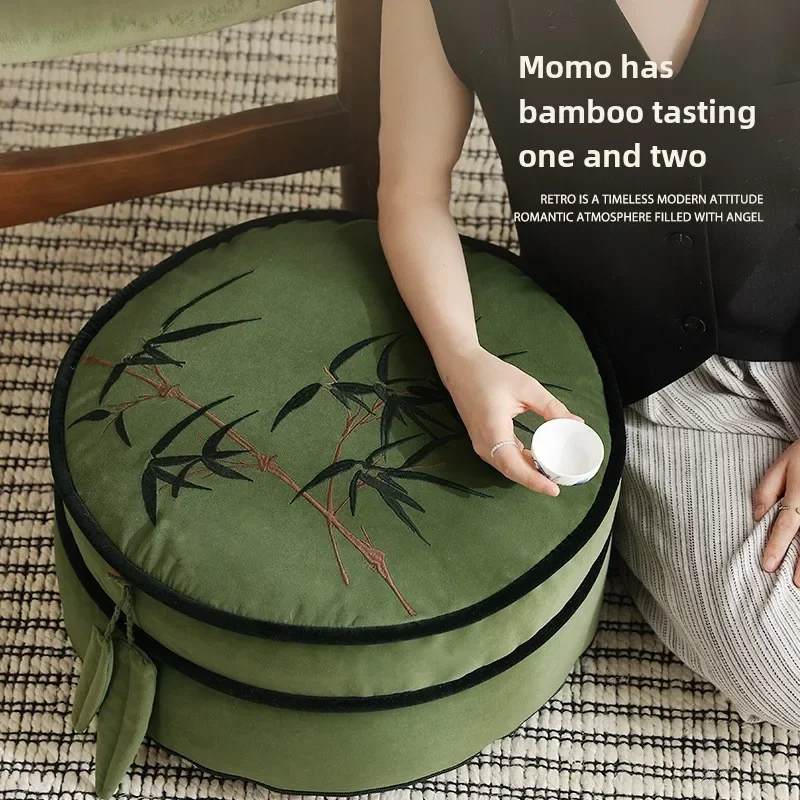 

Futon Chinese Living Room Advanced Bamboo Embroidery Balcony Tatami Mat Seat Mat Futon Cushion Chair Cushion Floor Cushion