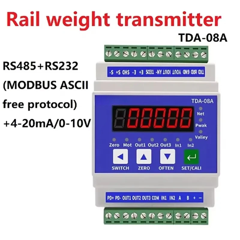 TDA-08A Rail-Mounted Weight Transmitter 1280/s Speed 3-Transistor Weighing Transmitter