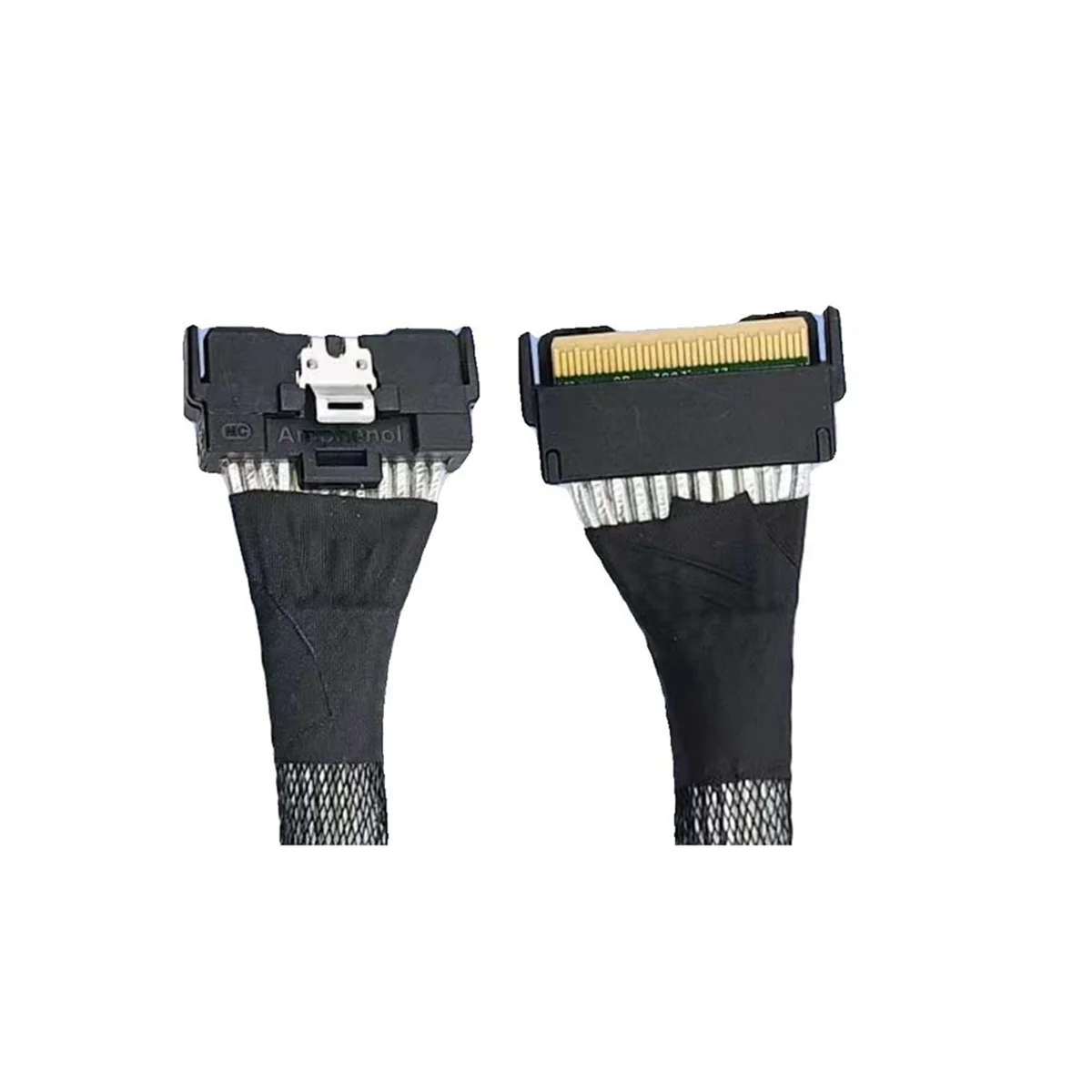 

Retails MCIO 8i to MCIO 8i Mini Cool Edge IO PCIe 5.0 NVMe Adapter Cable 32AWG 85-Ohm for NVMe Storage 70CM Length