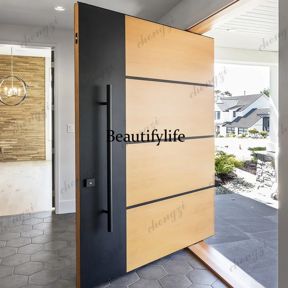 F181 Customization Modern Simple Atmosphere Solid Wood Pivot Door