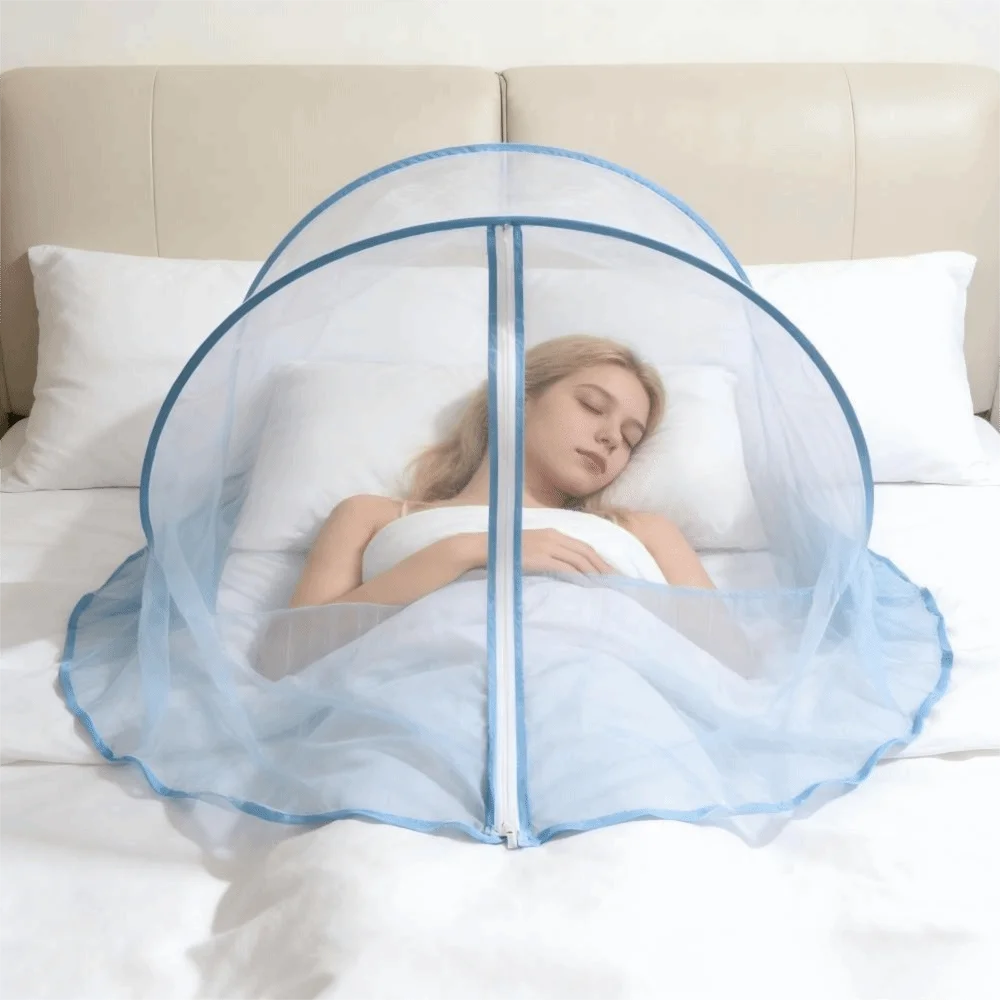 High-Density Mesh Foldable Facial Mosquito Net Pest Control Mesh Canopy Anti-Mosquito Head Cover Lightweight Breathable