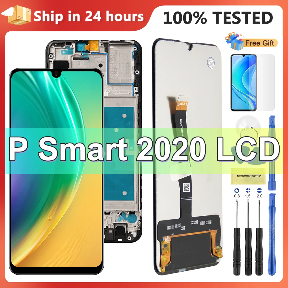 

6.21" NEW AMOLED For Huawei P Smart 2020 LCD Display Screen Touch Digitizer Replacement for P Smart 2020 Display POT-LX1A POT-L2