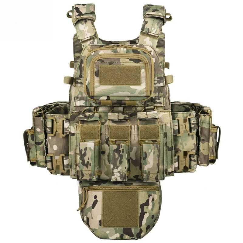 YAKEDA Tactical Vest Camouflage Breathable Wear-resistant CS Training MOLLE Outdoor Combat Vest Unisex 5 Colors Hiking