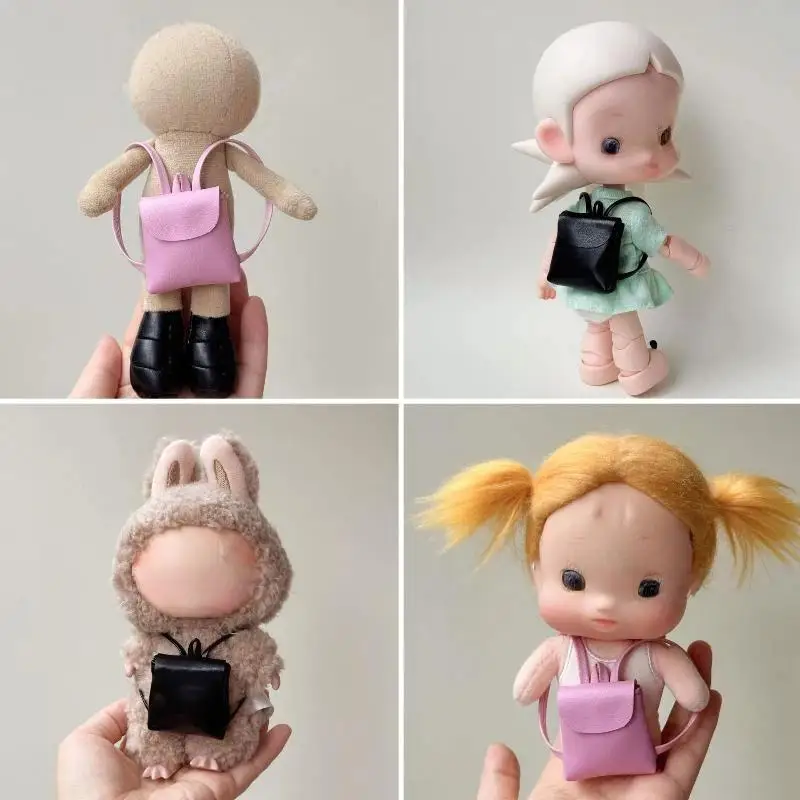 Mini Leather Backpack 1Pcs Doll Accessory Cute Shoulder Bag 1/6 Zsiga Doll Dress Up Shooting Decor Prop