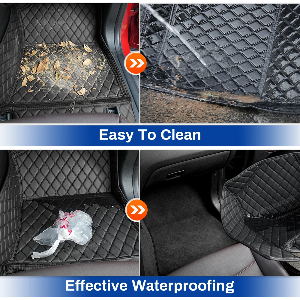 Car floor mats for  Volkswagen TIGUAN 2007-2022 2021 2020 2019 2018 2017 2016 2015 Custom Trunk Mat Auto foot Pads carpet cover