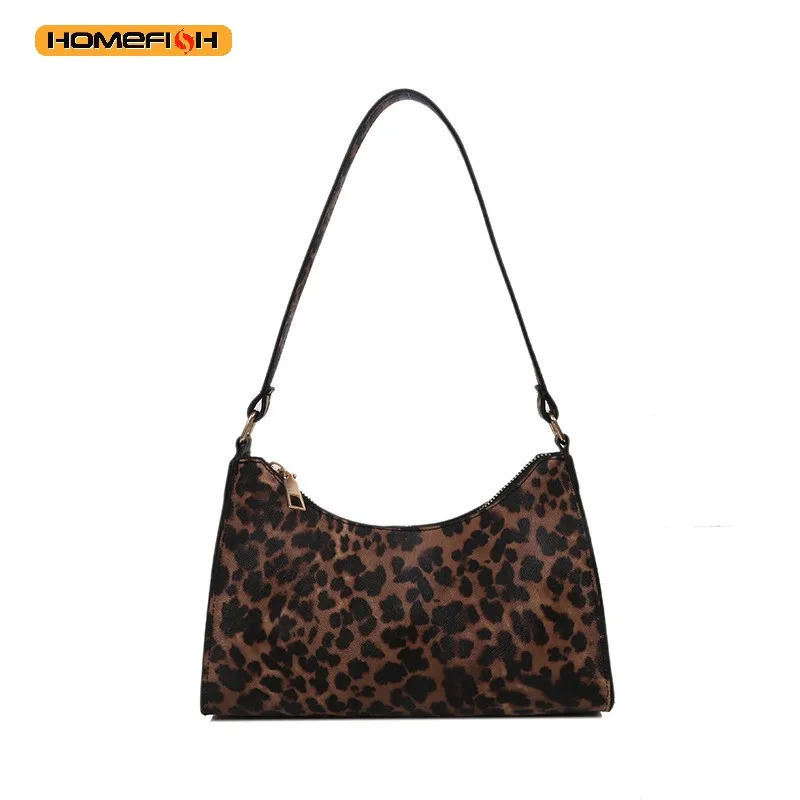 Homefish New Shoulder Bags for Women High Quality Zebra Underarm Handbags PU Leather Leopard Armpit Purse Bag