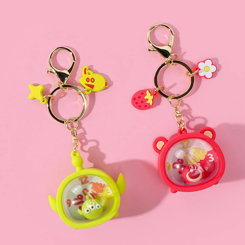 MINISO Disney Pooh Bear Alien Chip Dale Lotso Mickey Mouse Anime Cartoon Cute Bag Pendant Key Chain Decoration Girl Gift