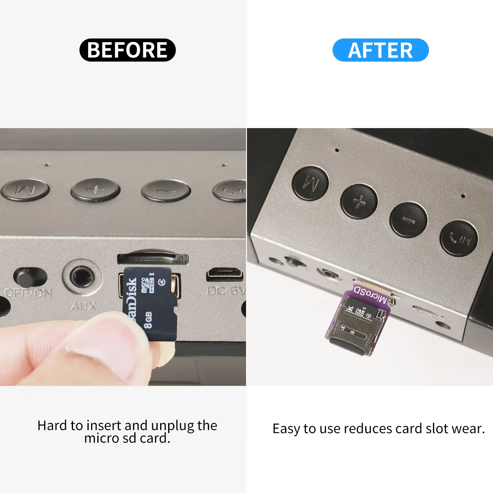 TPC Micro SD TF Memory Card Kit Male to Female Extension Adapter Extender Test Tools PCBA