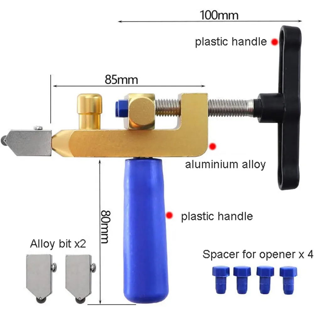 أداة قطع الزجاج متعددة الوظائف، مجموعة أدوات قطع منشار ثقب البلاط اليدوي بسمك 3-15 مم لقطع الزجاج والبلاط والمرايا. #3