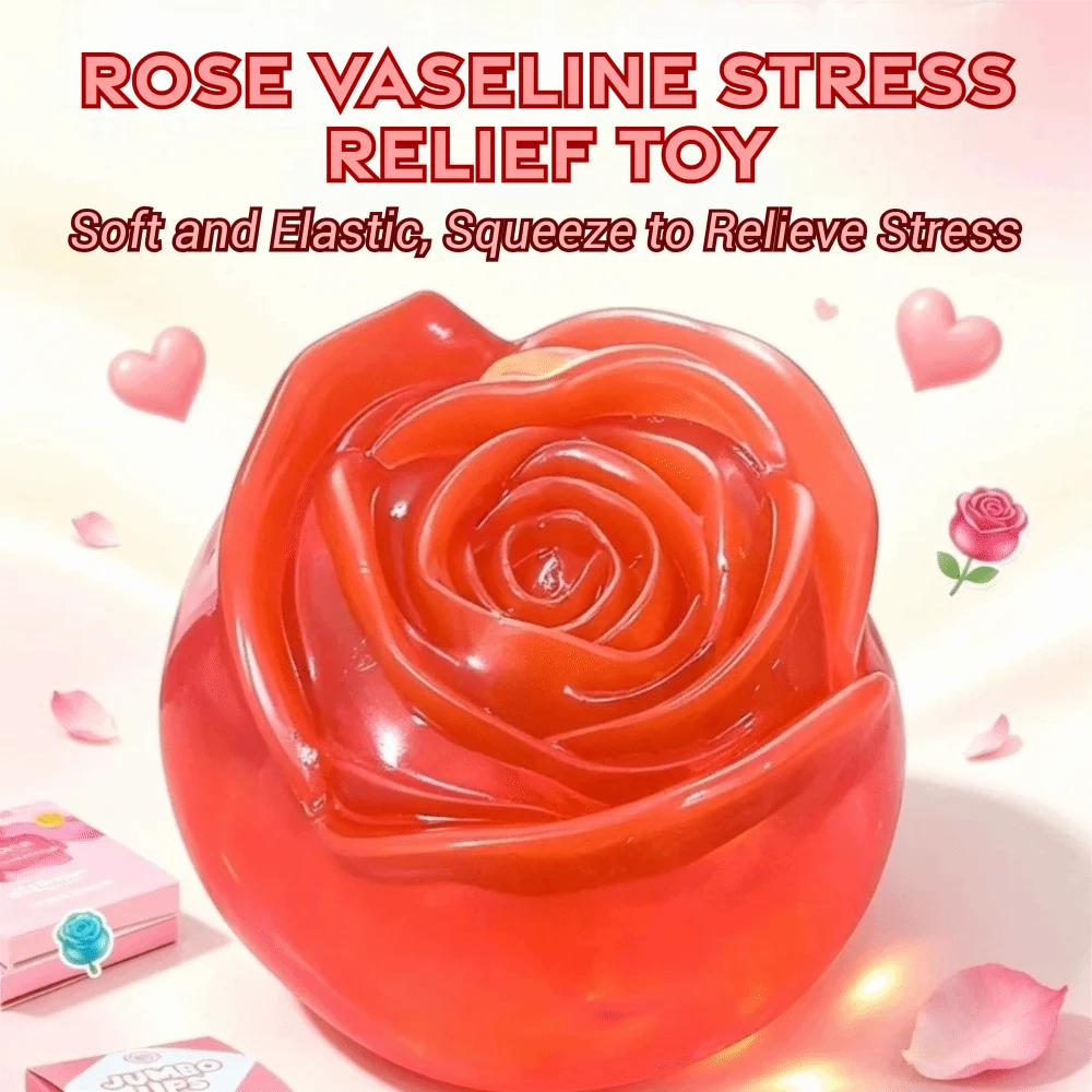 Soft Rubber Squishy Toy Bouncing Slow Rising Rose Shape Squishy Toy Creative Reduce Anxiety Fidget Toy Anxiety Reduce