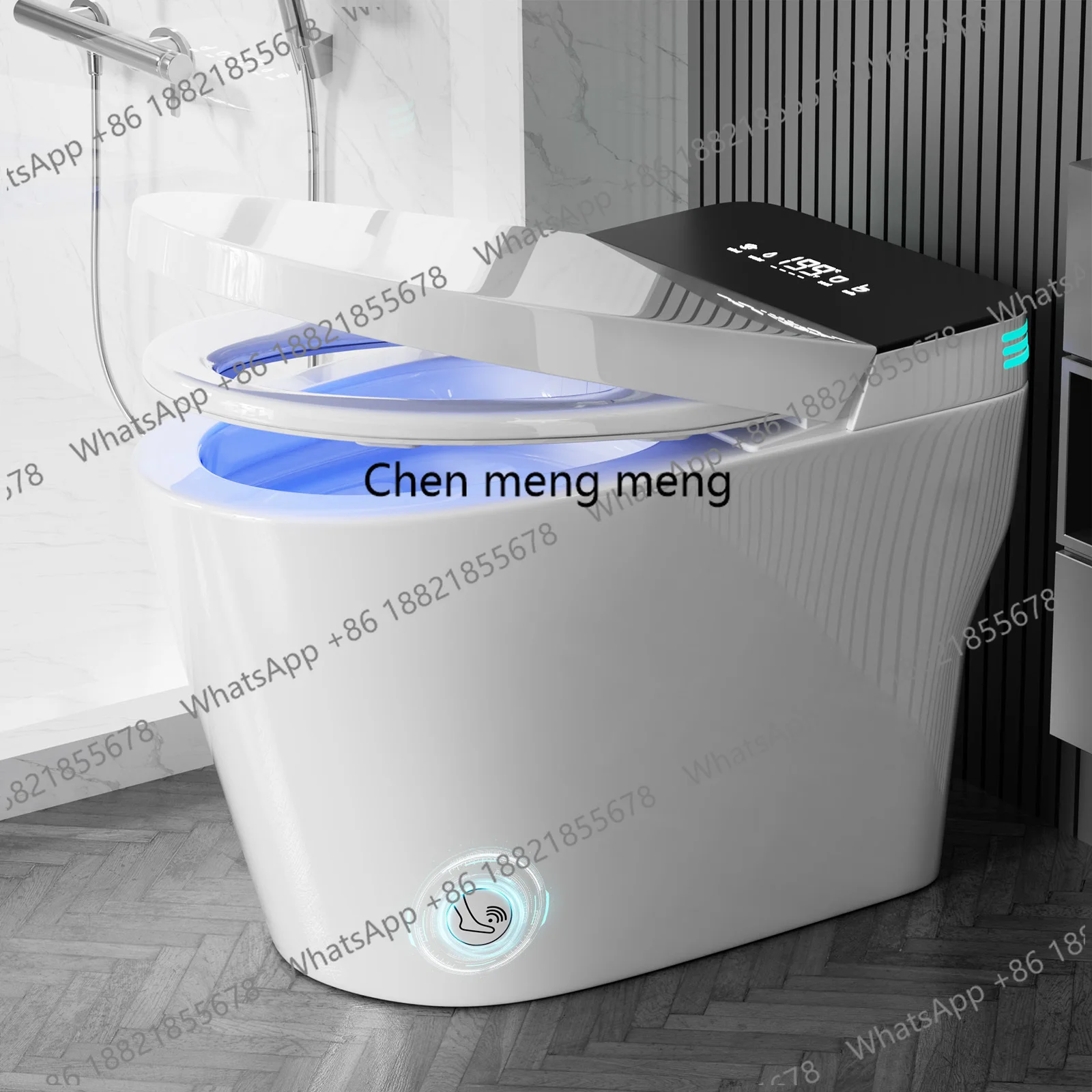 

Умный унитаз-биде с функцией пенообразования, удлиненный, цельный, с подогревом, соответствующий стандартам ADA, с распылителем теплой воды