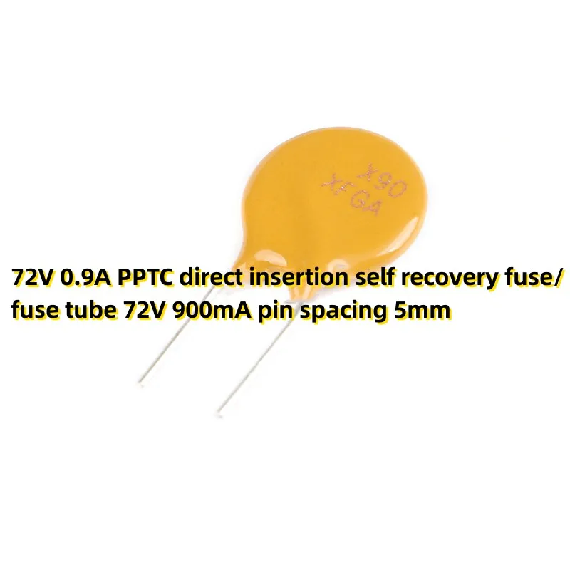 20PCS 72V 0.9A PPTC direct insertion self recovery fuse/fuse tube 72V 900mA pin spacing 5mm