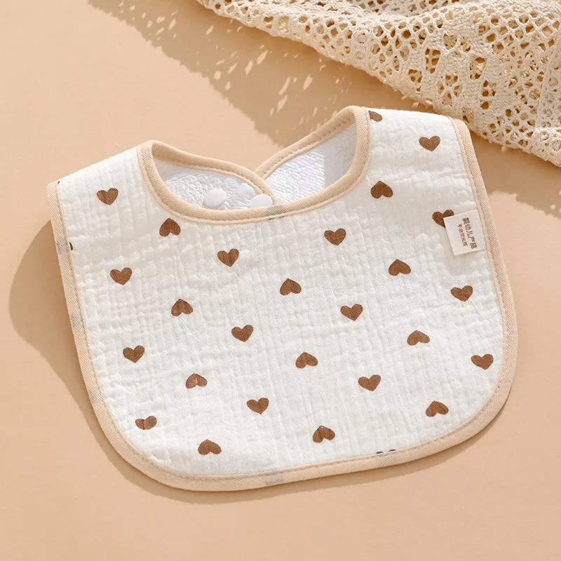 7 stücke Baumwolle Baby Lätzchen Wasserdichte Spucktücher Neugeborenen Speichel Handtuch Cartoon Print Babys Zubehör Baby Fütterung Lätzchen Artikel – Detail 4