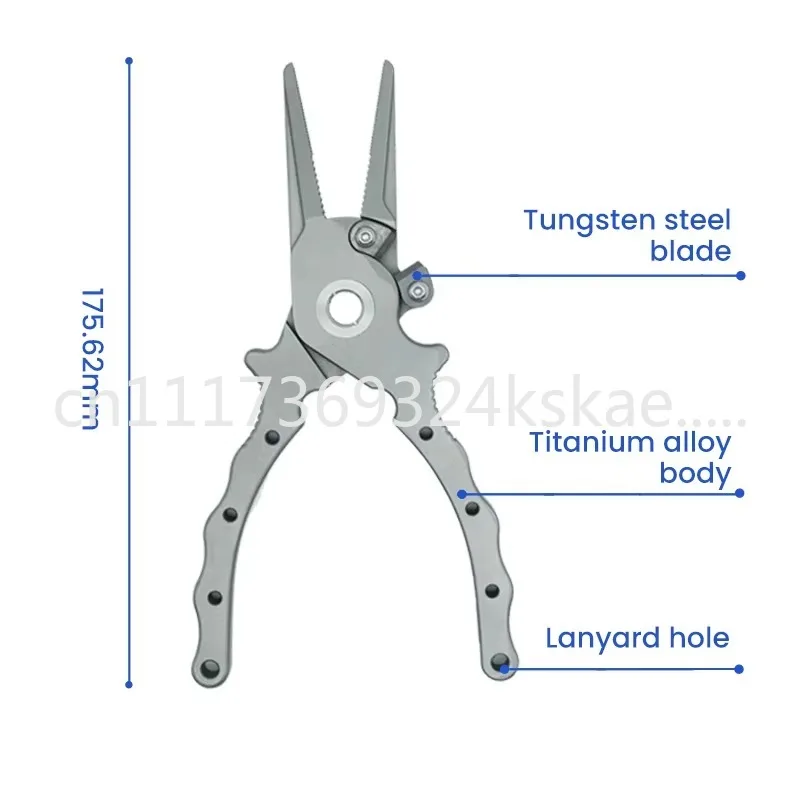 Rust Resistant Saltwater Titanium Alloy Multitool Lead Pressing Thread Cutting Fishing Pliers