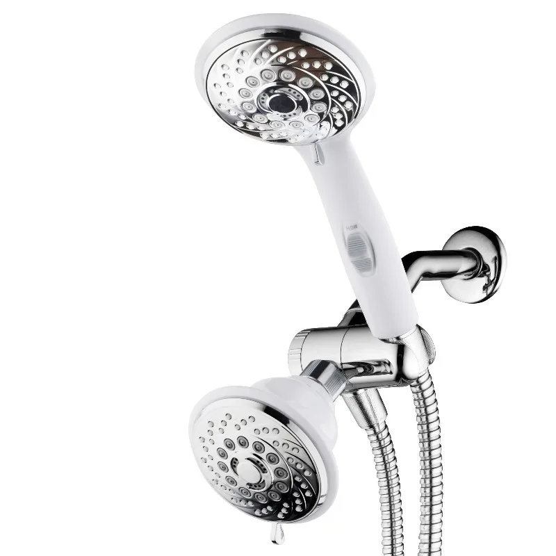 

Designer Collection Ultra-Luxury 2-Tone 30-Setting Shower-Head/Handheld Shower Combo (Chrome/White)