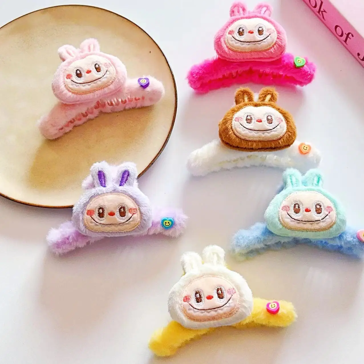 Labubu Cartoon Doll Hair Clip Cute Hair Accessory Children's Ponytail Headband Apparel Accessories Hair Clip Gifts for Friends