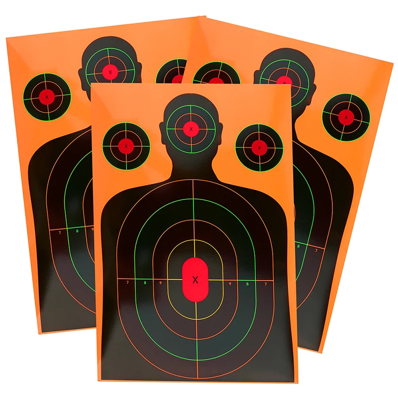 10pcs Target Paper Adhesive Patch Attached Archery Splatter Paper Practice Reactive Training Shooting