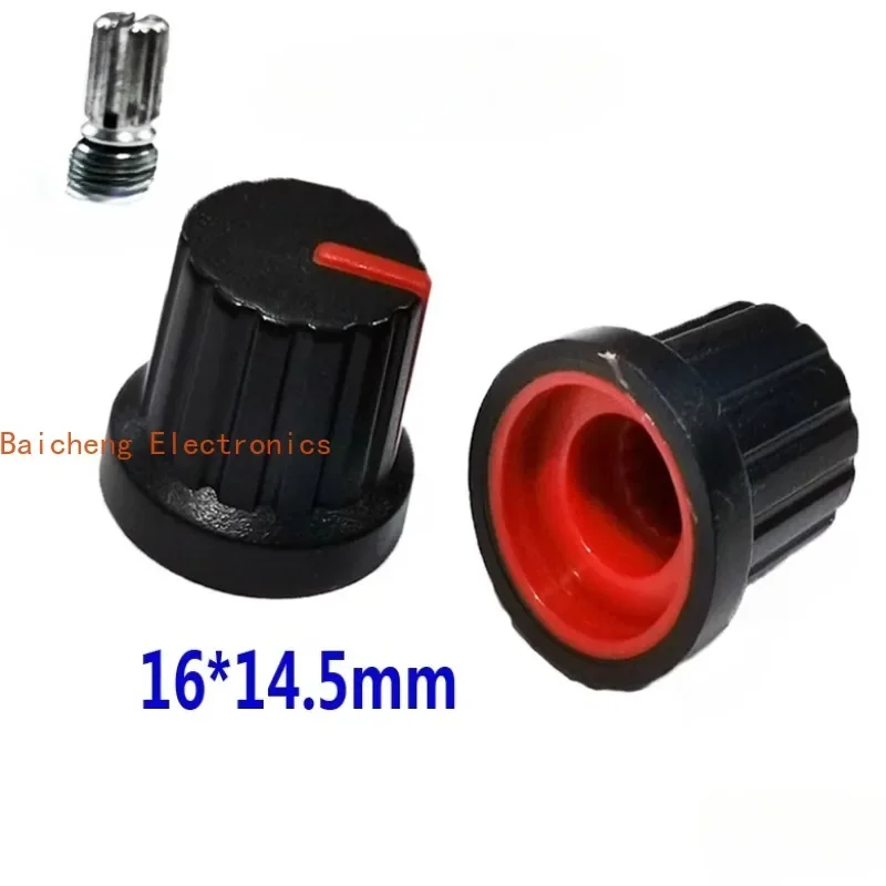 10PCS 15mm dual color plastic knob volume potentiometer 6MM flower shaft hole universal car
