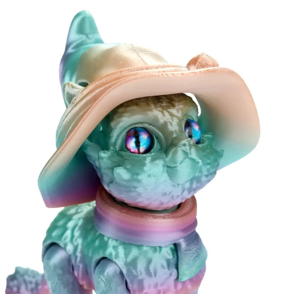 大きな目 3D プリント猫モデルプラスチック素材創造的な彫刻関節猫人形 3D 印刷技術リアルなデザイン