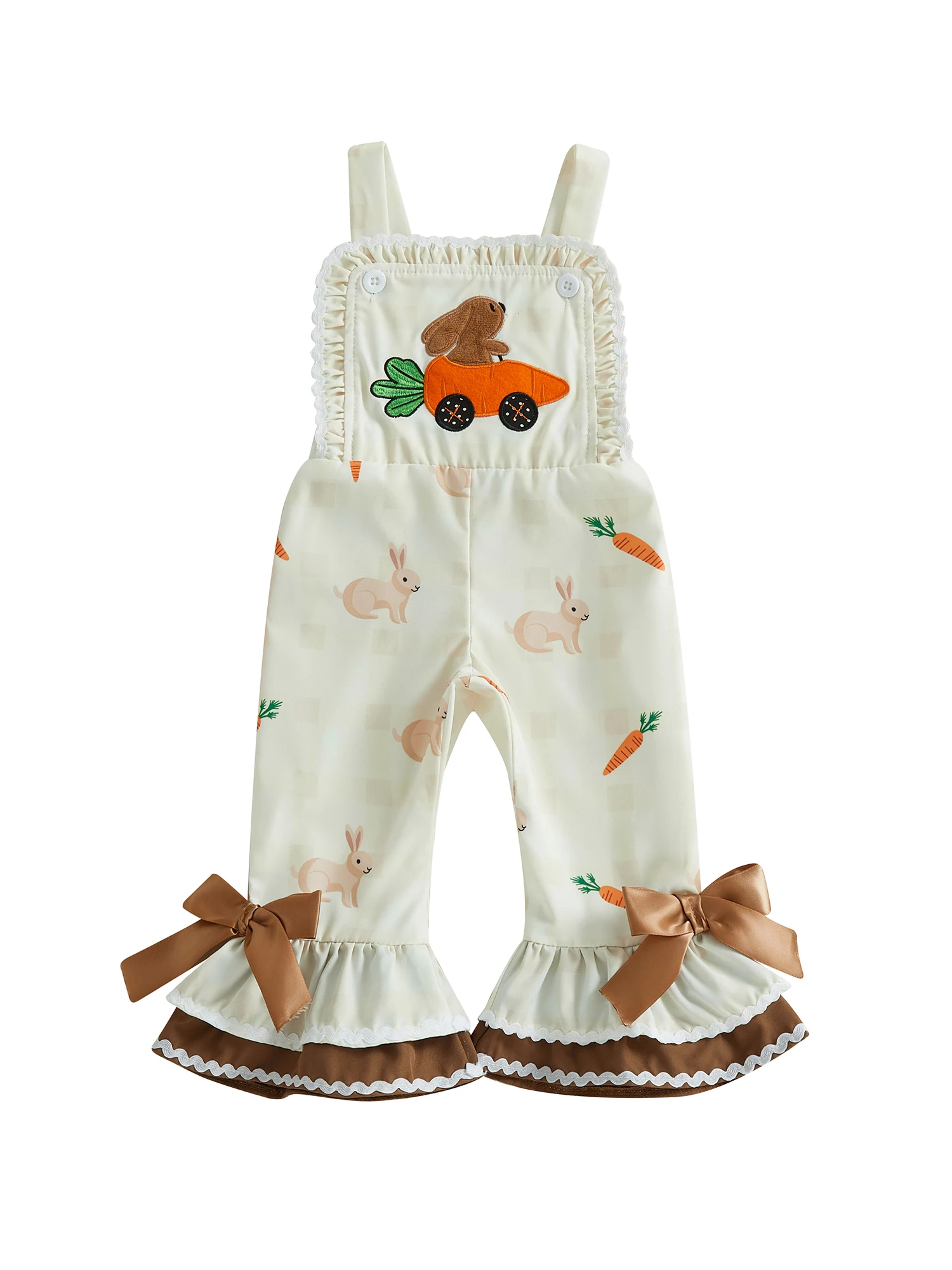 

Милый комбинезон-ромпер для маленьких мальчиков с изображением пасхального кролика, комбинезон без рукавов с расклешенными брюками, очаровательный праздничный наряд для маленьких девочек