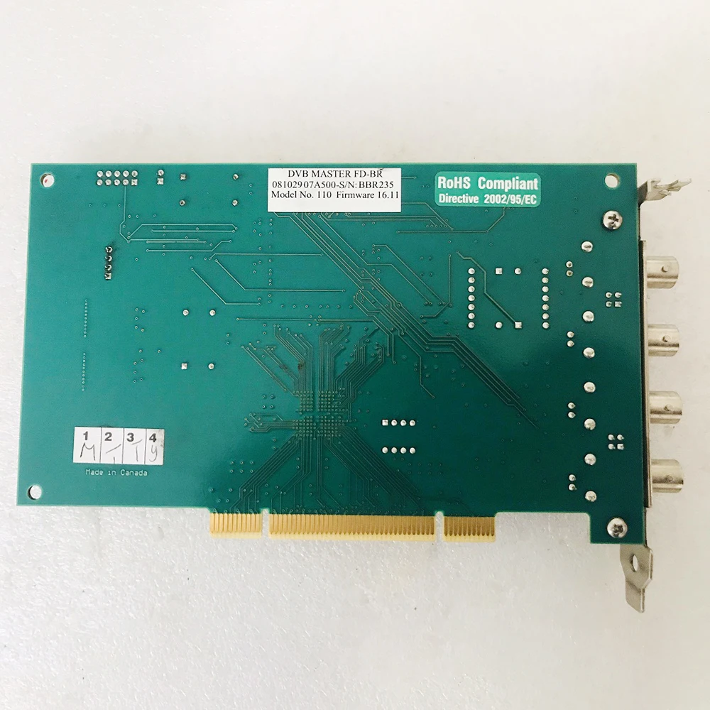 For DVEO Codestream Output Card LS7643 Rev 5 FULL DUPLEX PCI DVB ASI-C /SMPTE 259M-C