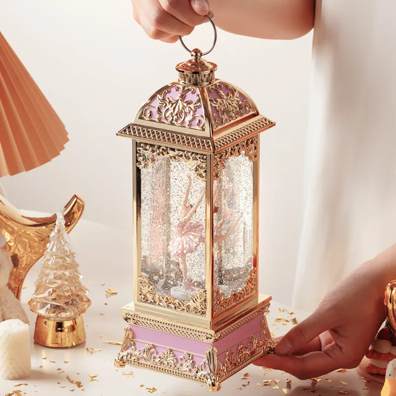 Piaoxue Children's Music Box Crystal Ball Rotating Dance Ballet Music Box Little Girl Birthday Gift