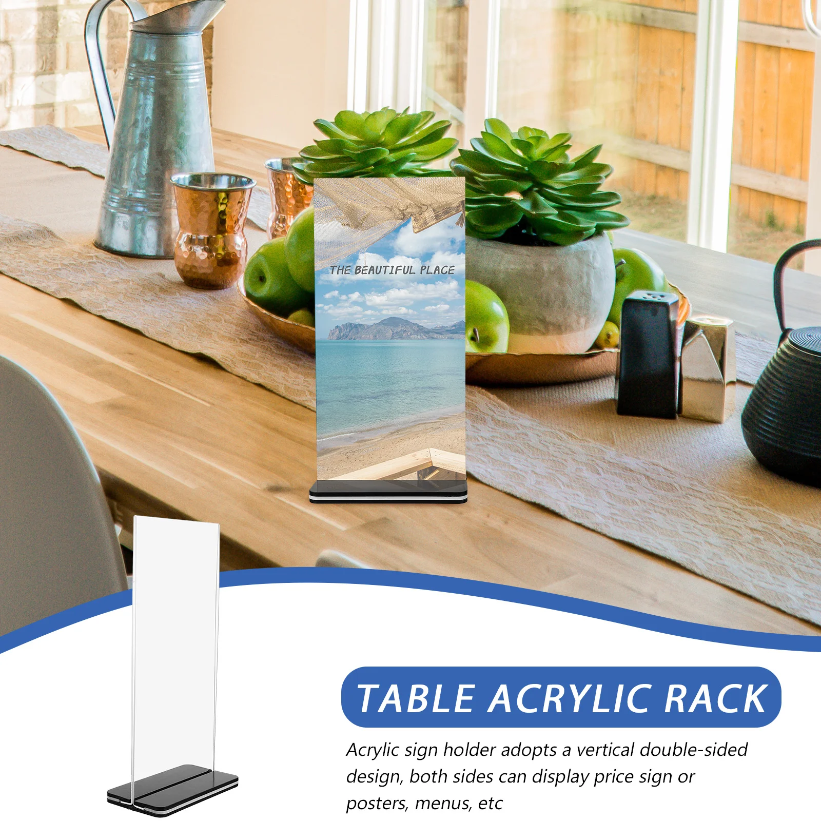 Picture Holders for Tables Display Board Shelf Show Rack Sign Stands Acrylic Paper