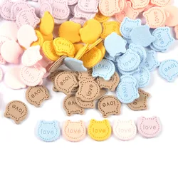 50Pcs Cute Cat Love Letter Leather Labels Sewing Accessories Clothes Tags Handmade DIY Crafts Hat Shoes Knitting Supplies c3511