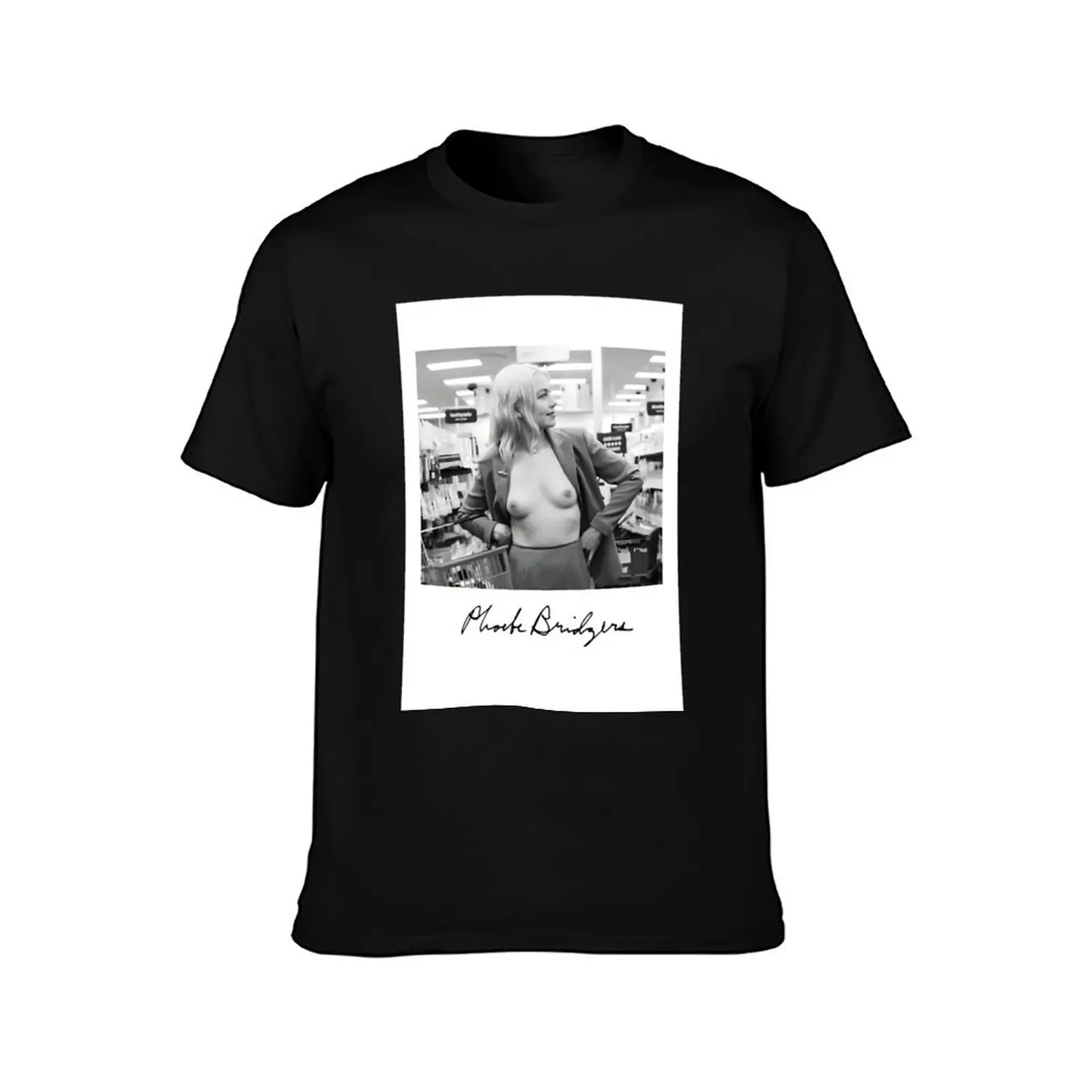 Phoebe Bridgers Signed Autographed Autograph Print T-Shirt Soft Basic Cotton Short Sleeve Tee T-Shirt