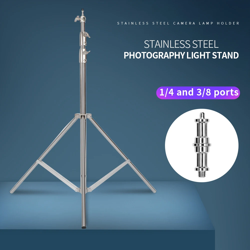 Super Stable Stainless Steel Big Tripod 2.8M Foldable Lighting Stand Tripod Photography For Fill Spot Light Softbox Photo Studio