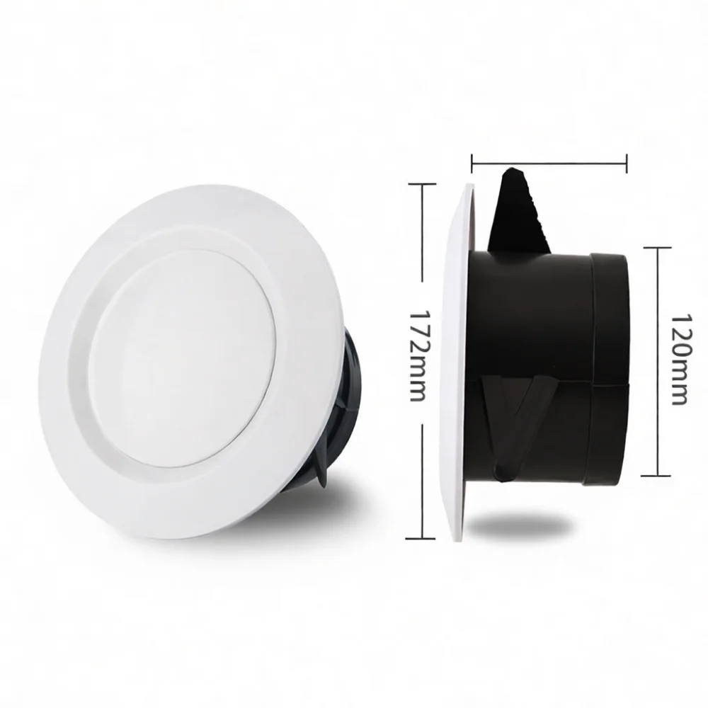 Durable Round Air Vent For Greenair ABS Duct Grille Ceiling Wall Exhaust Diffuser Ventilation Outlet HVAC Fittings
