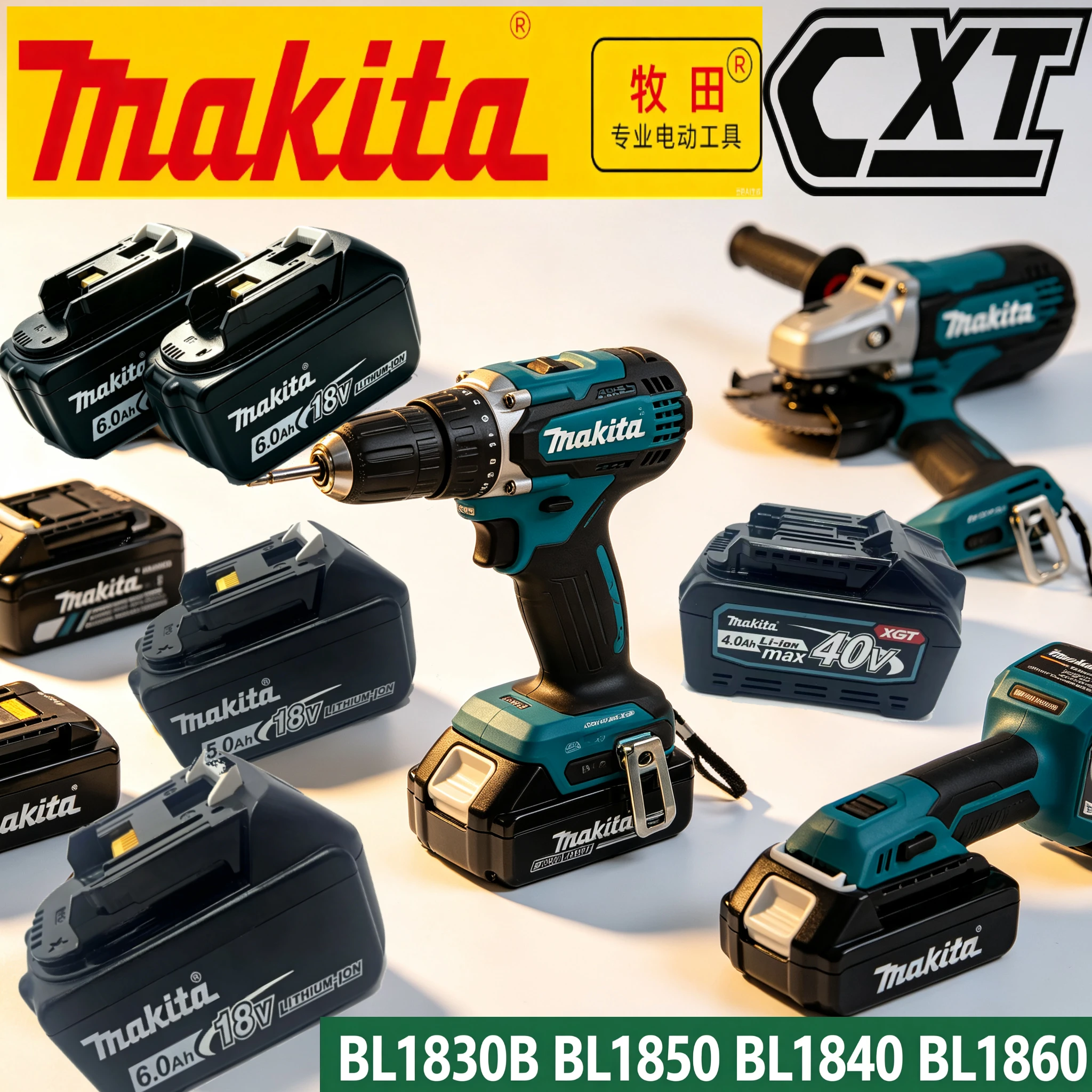 

Genuine Makita 18V 6.0Ah Lithium Ion Battery BL1850 BL1860 ,Built-in LED Power Indicator, Construction Workshop Outdoor Tools