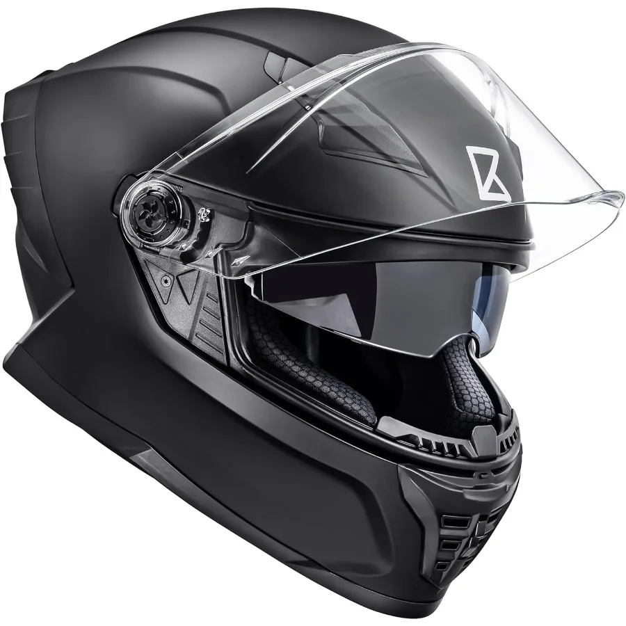 

Полнолицевой двойной козырек для взрослых мотоциклетный шлем с одобрением DOT для мужчин и женщин, легкий аэродинамический дизайн, прозрачный