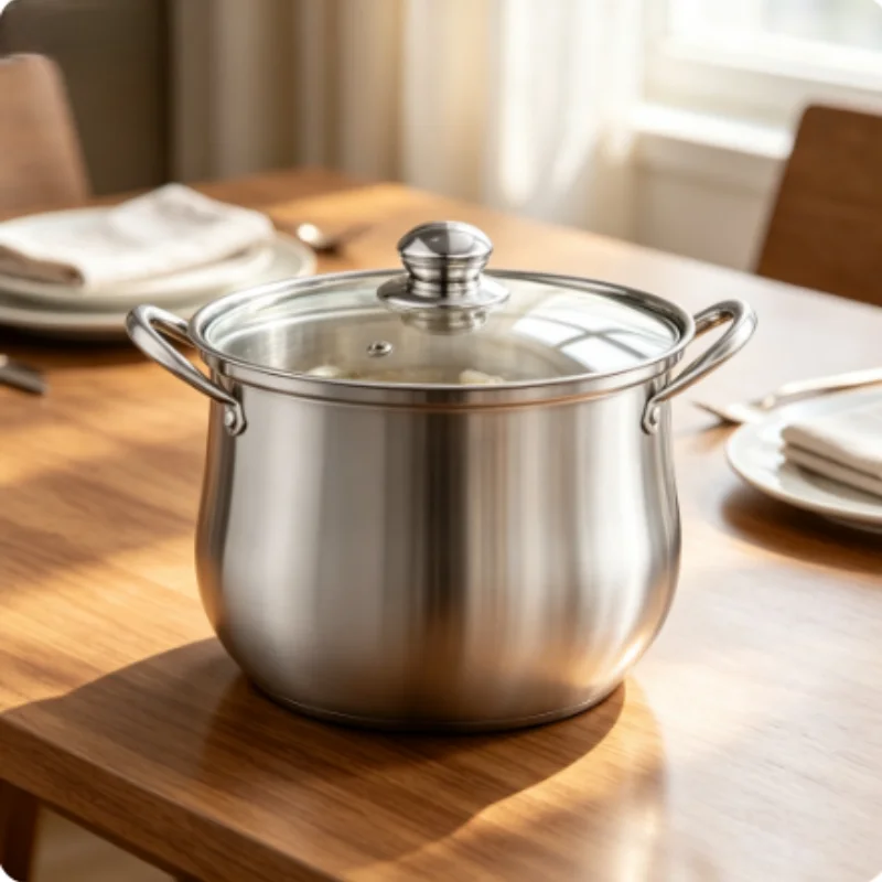 Large Capacity Stainless Steel Stockpot, Multipurpose Non-Stick Soup Stew Pot Easy Clean Household Kitchen Cookware