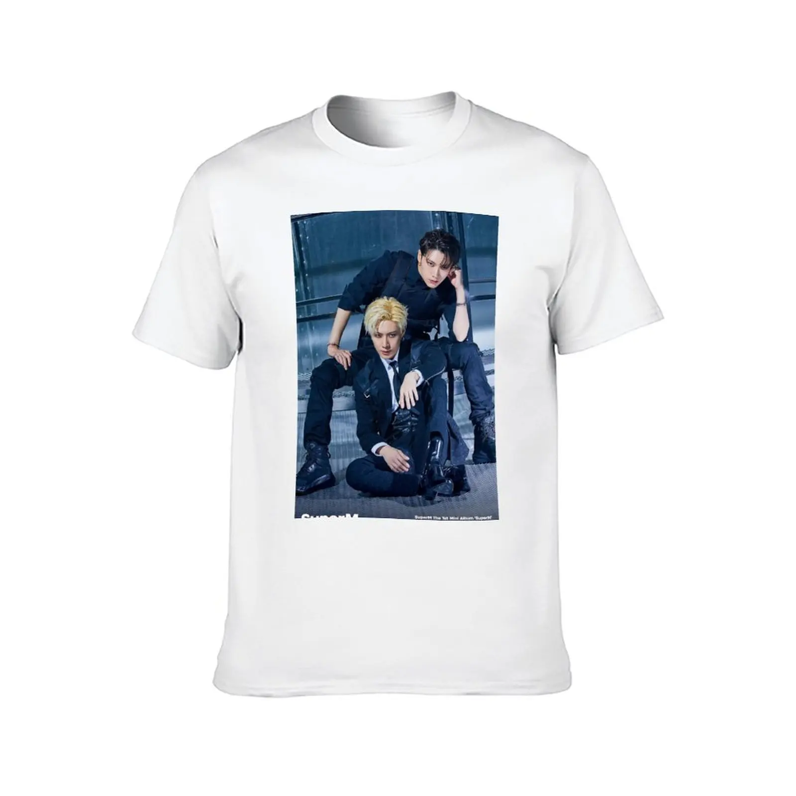 التي شيرت الرجل الأبيض تي شيرت قمصان القطن رجل t ل أنيمي TAEMIN SUPERM t حزمة JOPPING TEN