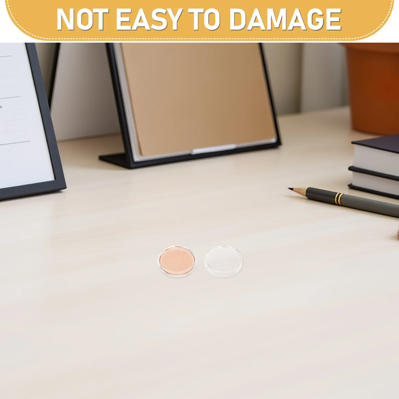 100 قطعة صندوق جمع حامل دائري شفاف عملة واحدة حقيبة للتخزين صندوق بلاستيكي شفاف لهواة جمع العملات المعدنية كبسولات حامية #3