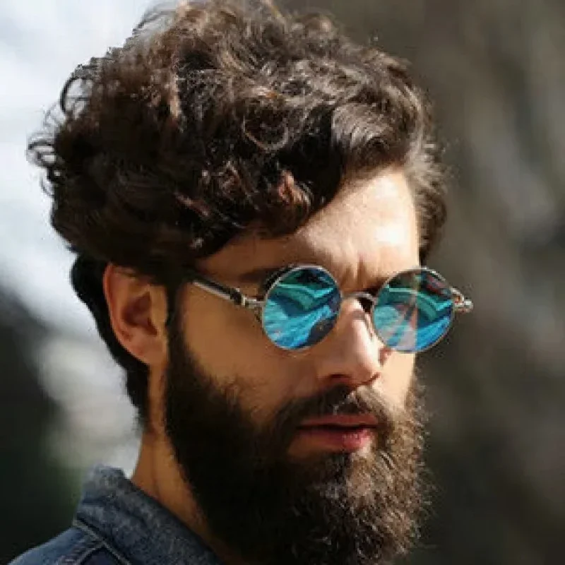 المعادن Steampunk النظارات الشمسية الرجال النساء موضة نظارات دائرية العلامة التجارية مصمم خمر نظارات شمسية عالية الجودة Oculos de sol 2021