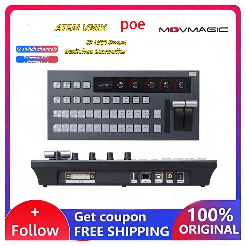 

Atem controller black magic switchboard control panel livestream atem mini camera blackmagic vMix software video switcher