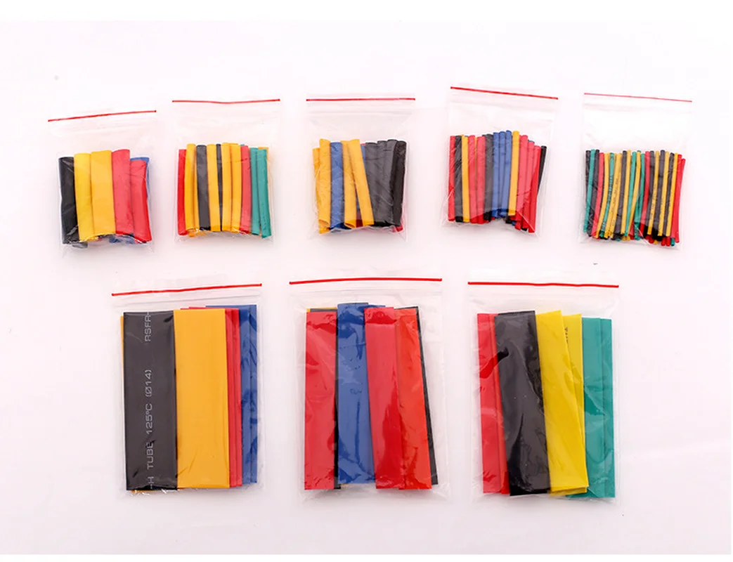Assorted Heat Shrink Tube Kit, isolamento Sleeving, Polyolefin Shrinking Tubing, cabo de fio, 164Pcs, Set
