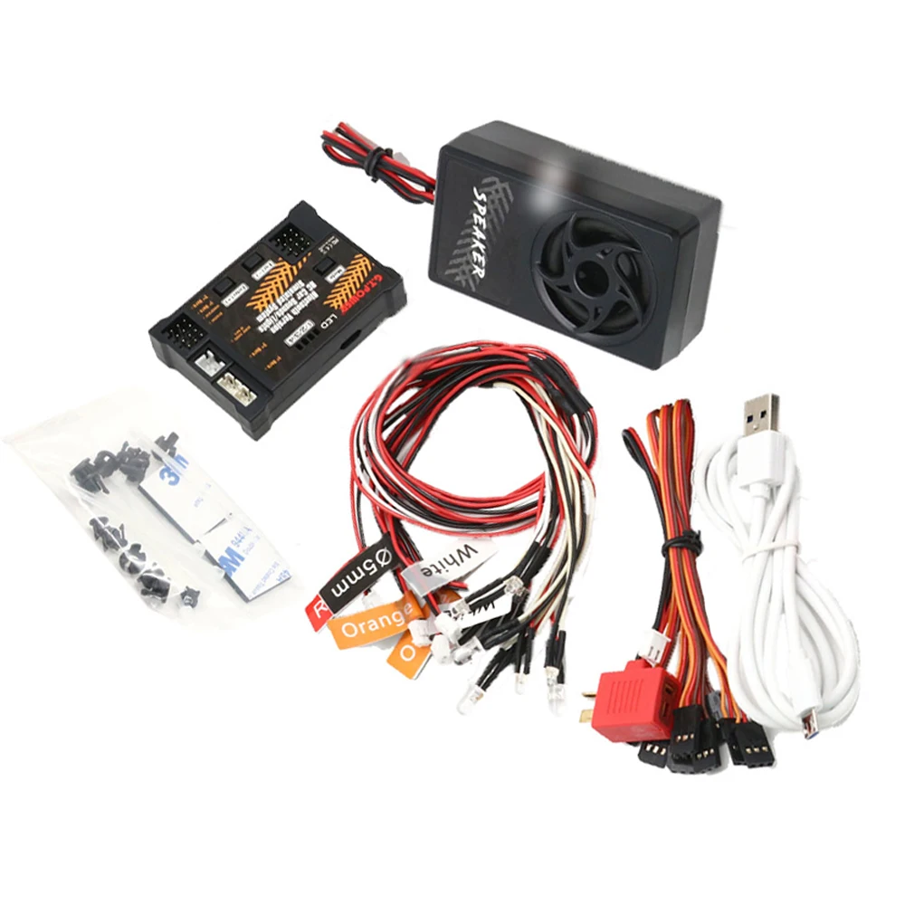 G.T.Power Wersja Bluetooth Symulowany dźwięk / światła silnika dla Axial SCX 10 TRX4 Samochód wspinaczkowy RC Samochód ciężarowy Części do modeli zabawek