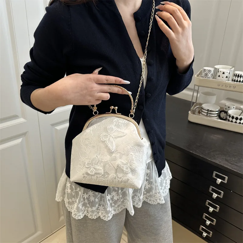 

​​2025 New Chinese Style Square Bag for Women Spring Butterfly Embroidery Tote National Trend Shoulder Purse Fashion Crossbody