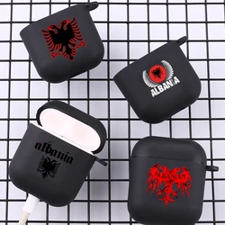 Albania Albanians Flag With Hook for Apple Airpods 2 1 Earphone Cases Silicone Case For Airpod Pro 3 Pro2 Protective Black Cover
