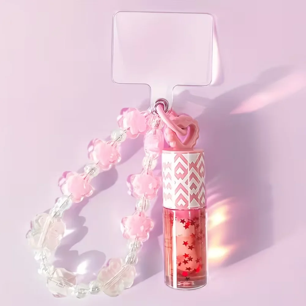 زيت شفاه مرطب محمول مع قلادة - ملمع شفاه مغذي، إعادة تطبيق محمولة، لطيف ومريح، ملمع شفاه محمول