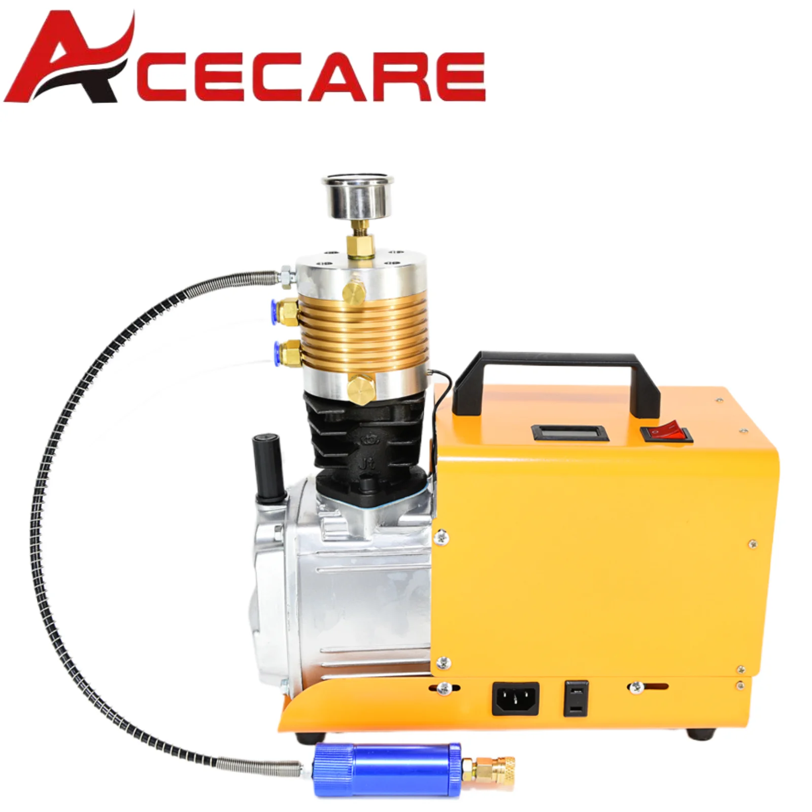 ACECARE New Integrated Models 300bar High Pressure Yellow Compressor for Paintball Tank